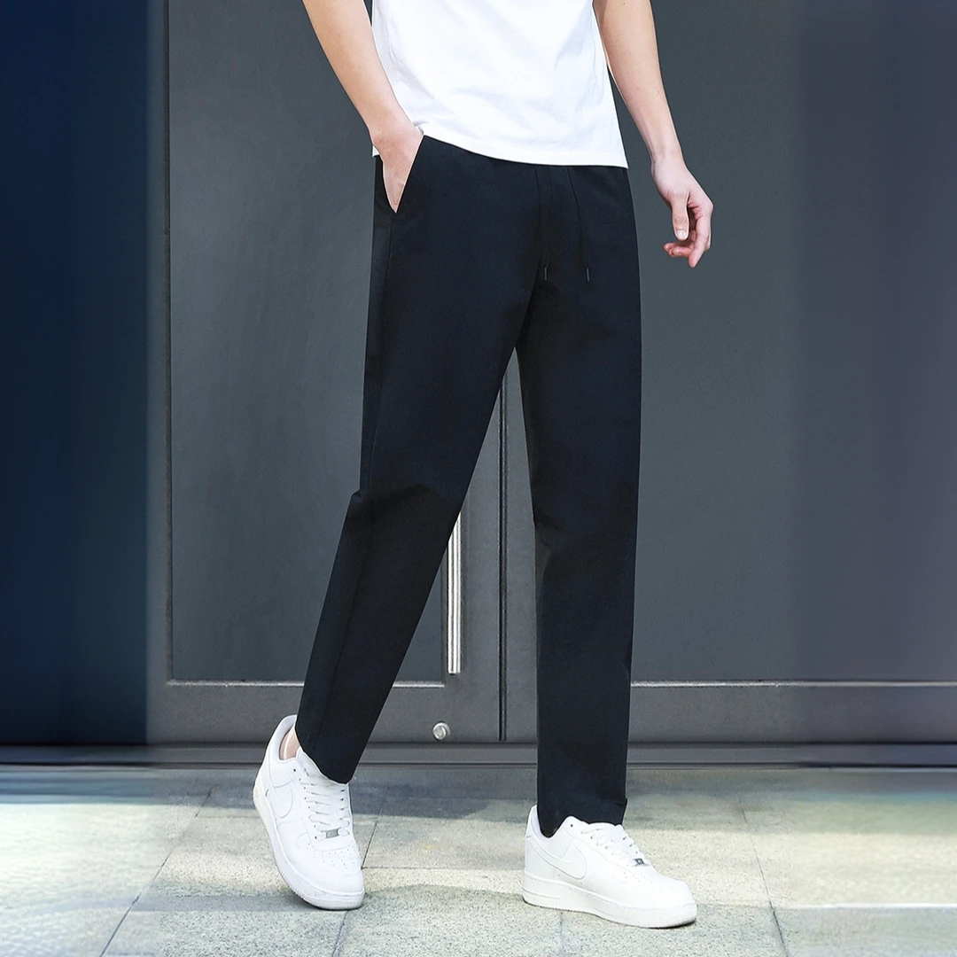 92008速干裤男款运动裤男士夏季新款透气冰丝直筒宽松休闲长裤