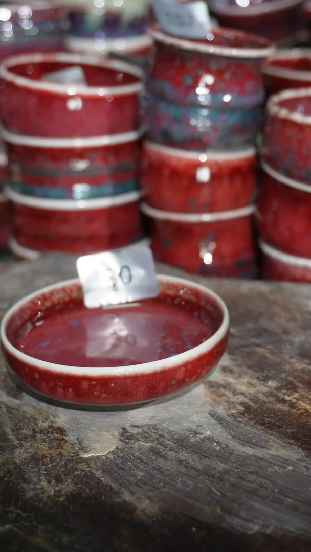 摆件陶精品窑变钧瓷茶器