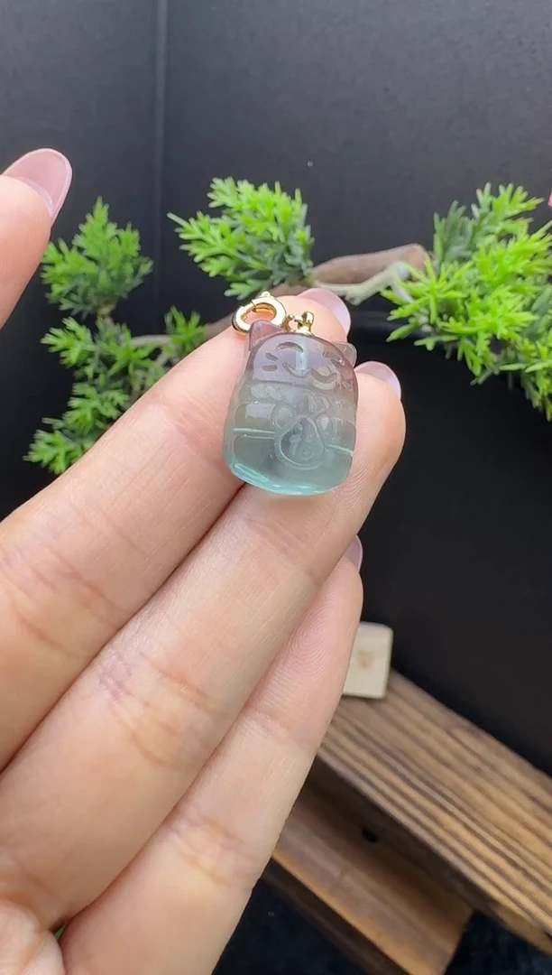 【闪购商品】萤石吊坠合金萤石吊坠-多样性只发一件