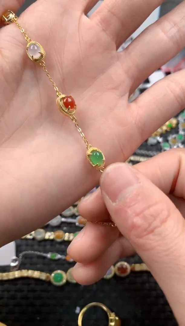 银S925镶嵌戒指翡翠666   7