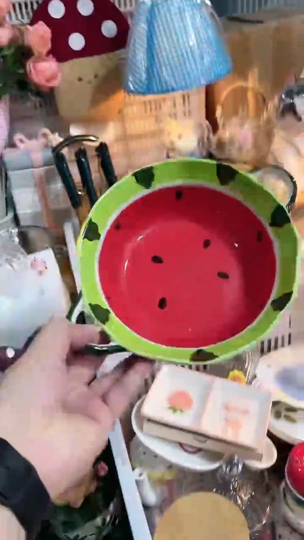 瓷片西瓜汤碗 ,开播福利款,拼手速