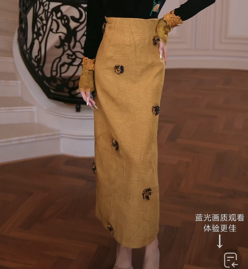 FNN【芙娜妮】2025新款休闲洋气衣服女穿搭气质女装裙子F2530514B