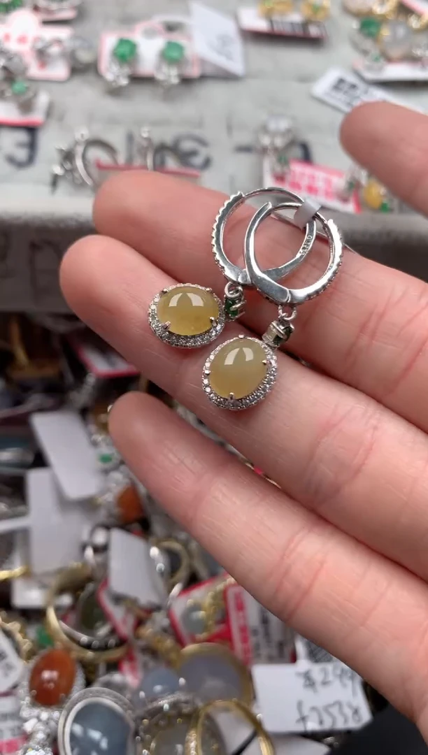 银S925镶嵌戒指翡翠888---9