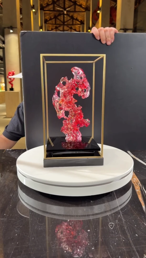 摆件0601043-301金红画廊款太湖石