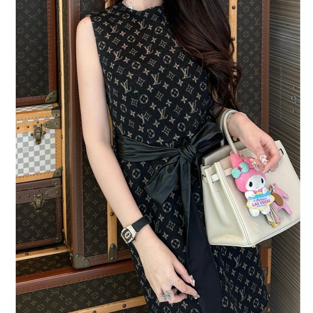 99新 LouisVuitton/路易威登 000918 LV 老花满印连衣裙 34码
