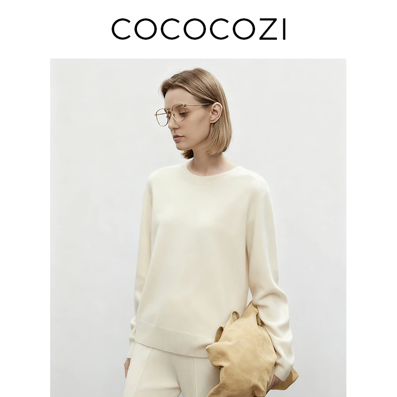 【专场】COCOCOZI早秋新款休闲软糯优雅随性秋冬羊毛衫253CO509M
