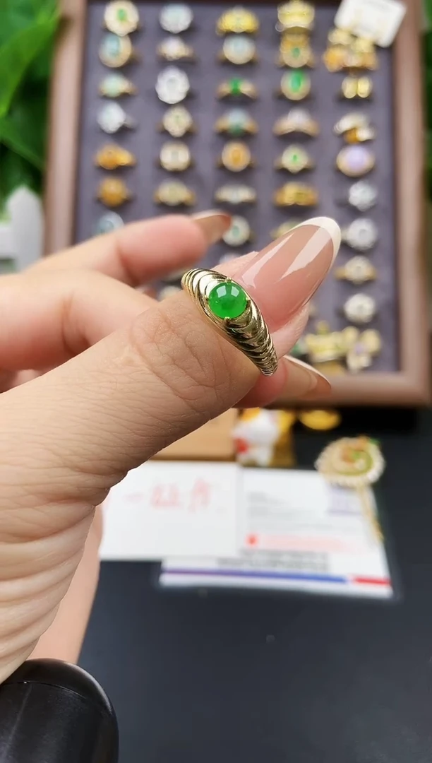 银S925镶嵌戒指翡翠21