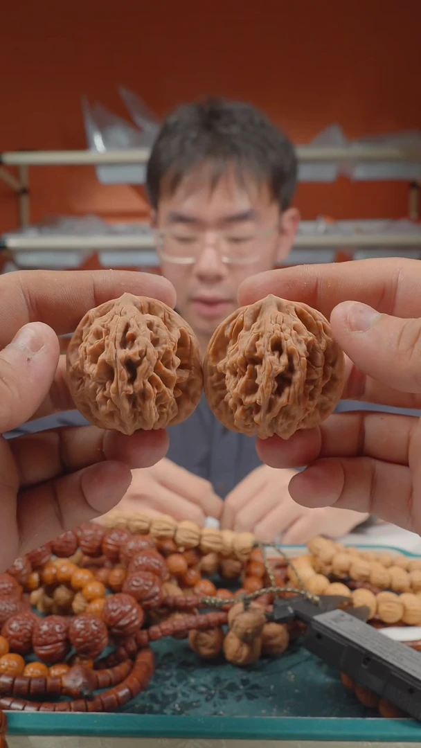 把件文玩核桃【头货】43mm麦穗虎头2025-46