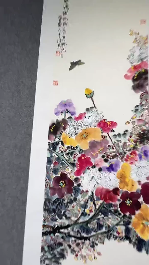 国画李纲-8平尺-花鸟国画