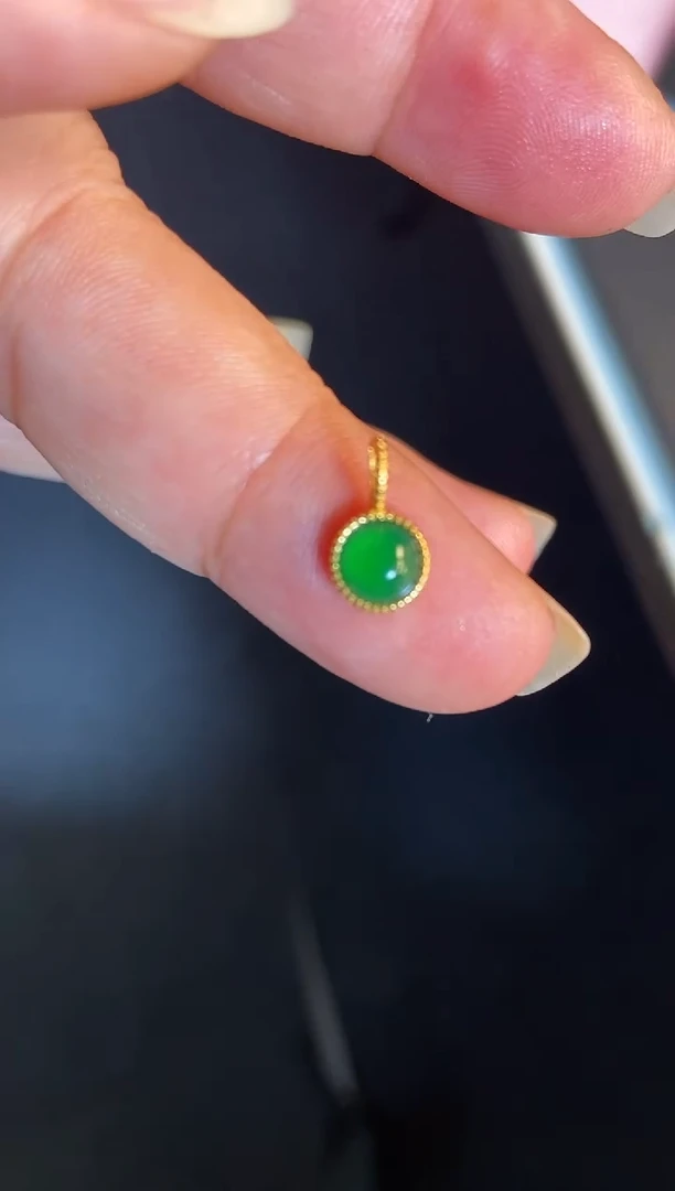 吊坠(不含链)银S925镶嵌翡翠1