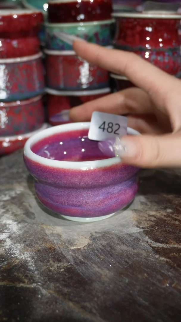 摆件陶精品窑变钧瓷茶器