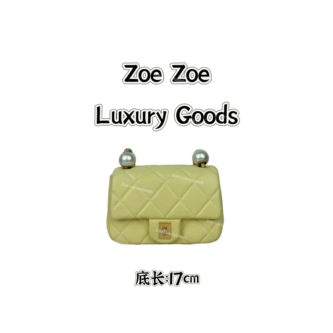 【邹邹的包】手工打造真皮女士包包时尚包包双珍珠黑色