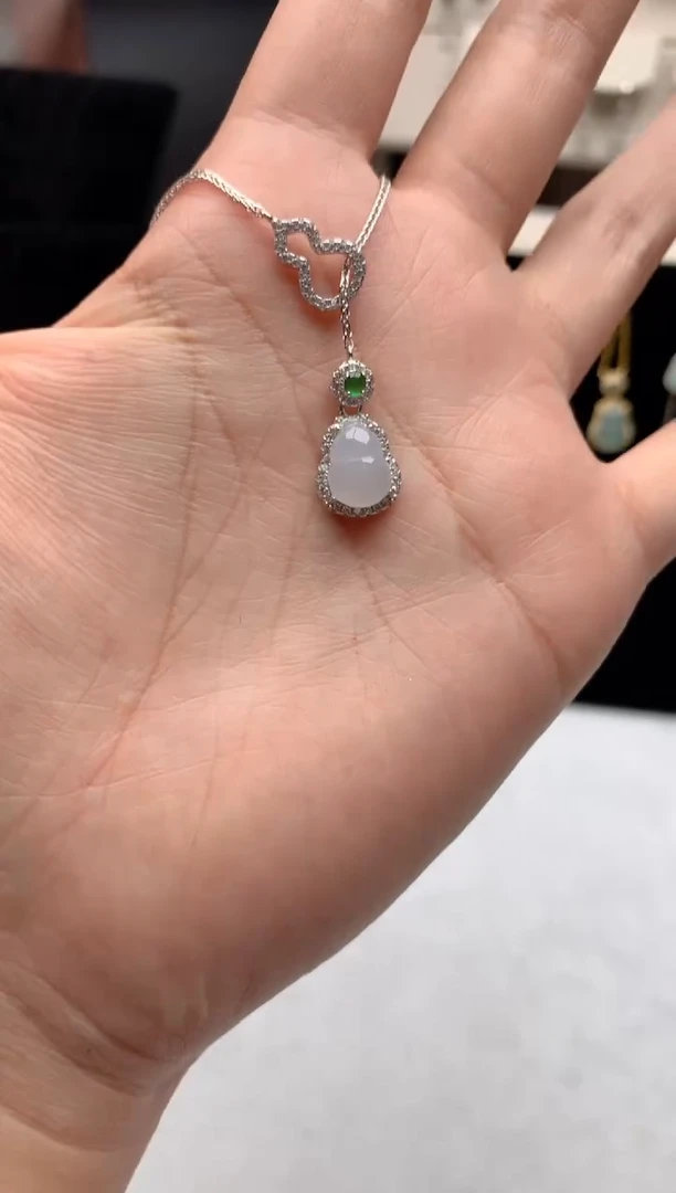 【闪购商品】翡翠项链银S925镶嵌1号