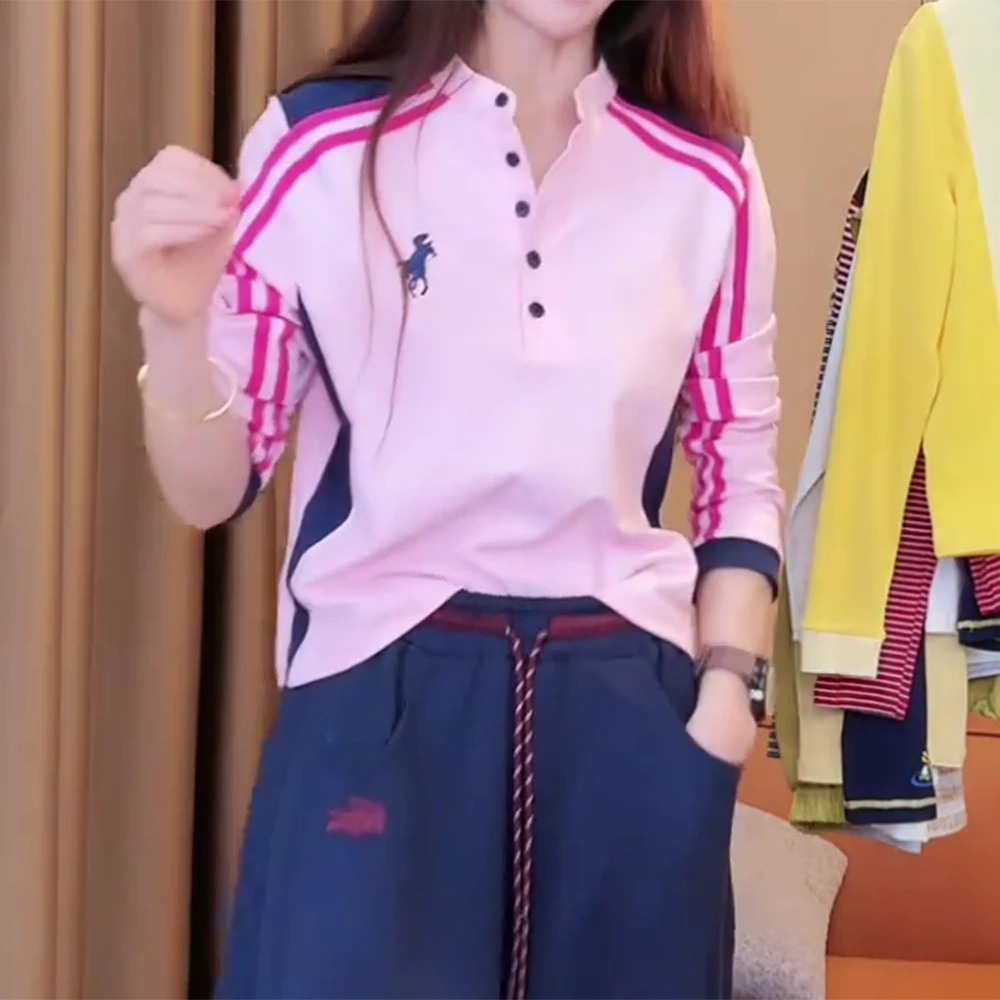 2025秋季新款T恤百搭休闲长袖上衣C6288