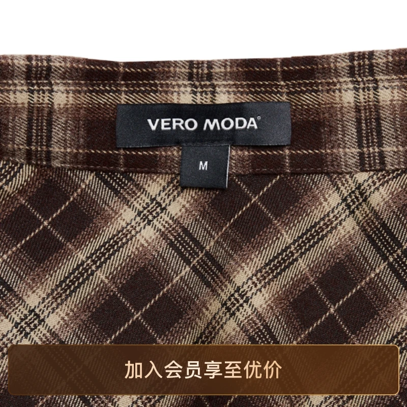Vero Moda衬衫2025冬季新款格子简约上衣立裁版型宽松显瘦高级感