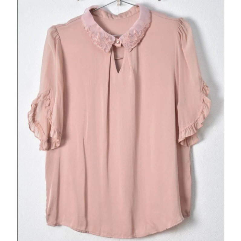 桑蚕丝真丝时尚百搭夏季显瘦衬衫上衣女士宽松气质洋气2单