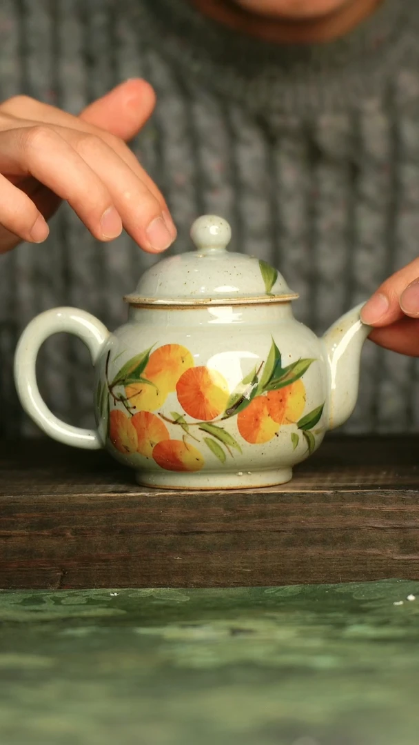 陶瓷青诗集手工手绘瓷器