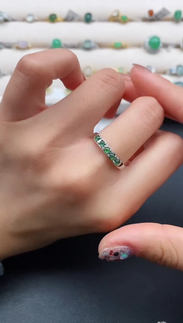 银S925镶嵌戒指翡翠11111111111+3