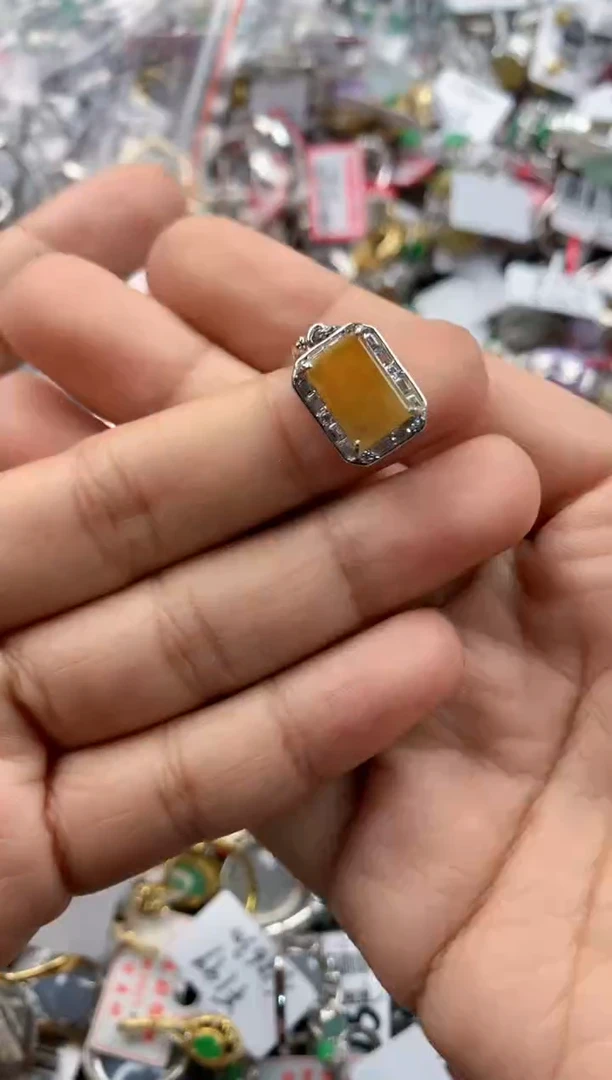 银S925镶嵌戒指翡翠111                 2