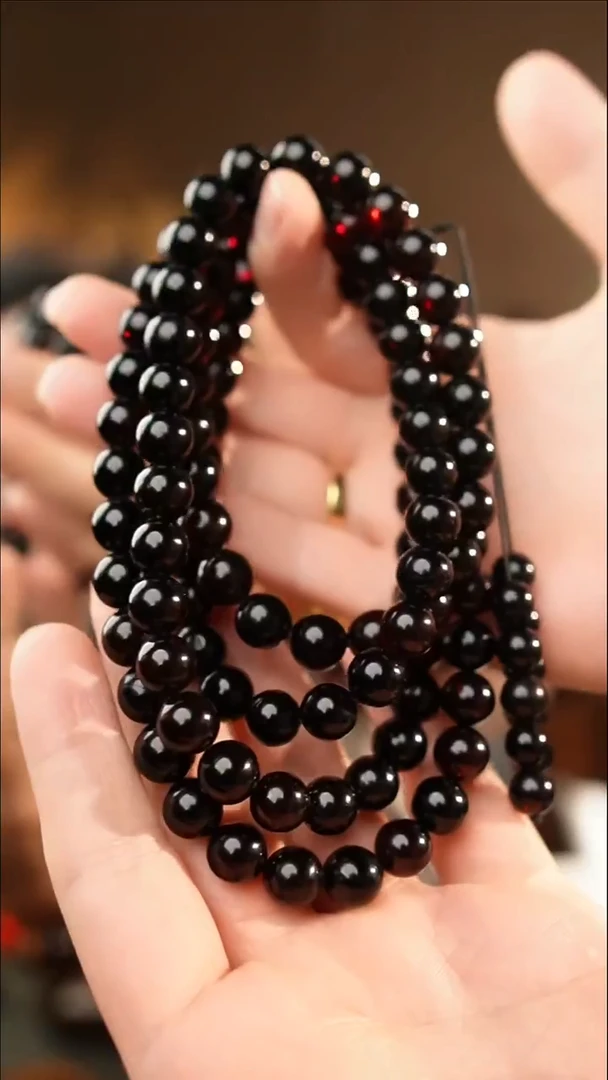 琥珀颈饰未镶嵌10+翳珀108