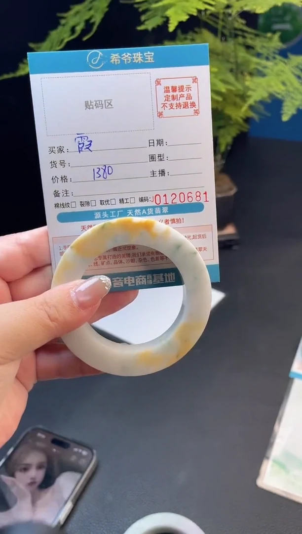 未镶嵌手镯定制翡翠霞49-55圆