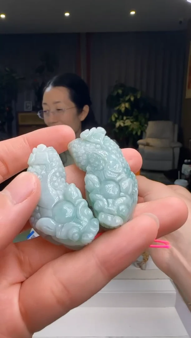 【闪购商品】翡翠吊坠(不含链)未镶嵌一对DY@@WS1WX27296