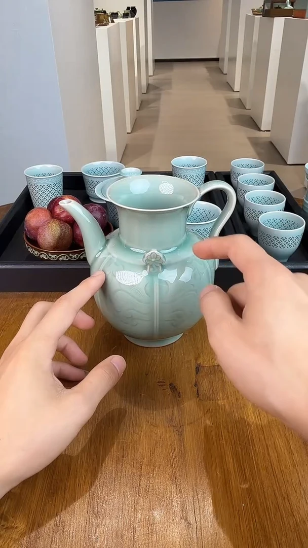 青瓷手工茶器包邮