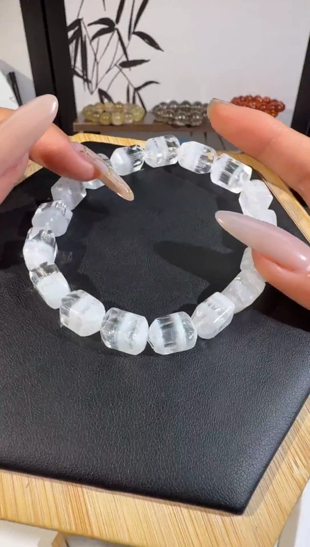 未镶嵌手串水晶异形千层白幽灵手串
