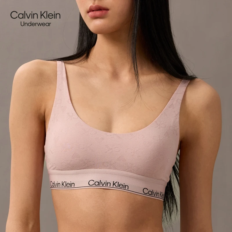 【摩登引力带】CK内衣女士流光风爱心字母轻运动背心文胸