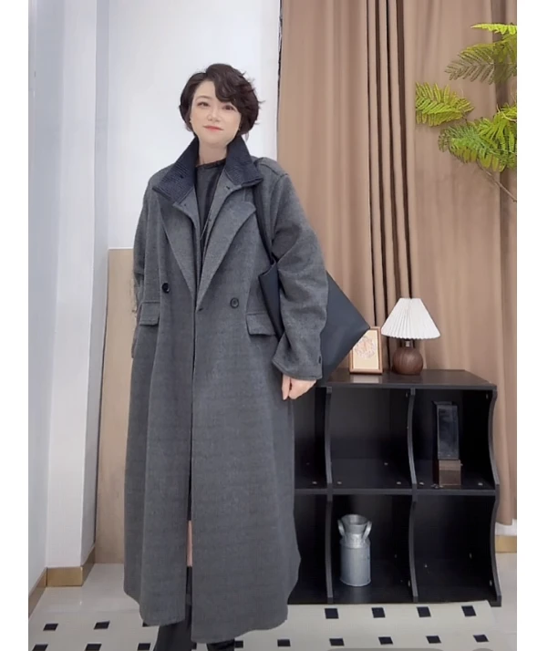 【U.M】安道尔马甲大衣两件套羊毛大衣