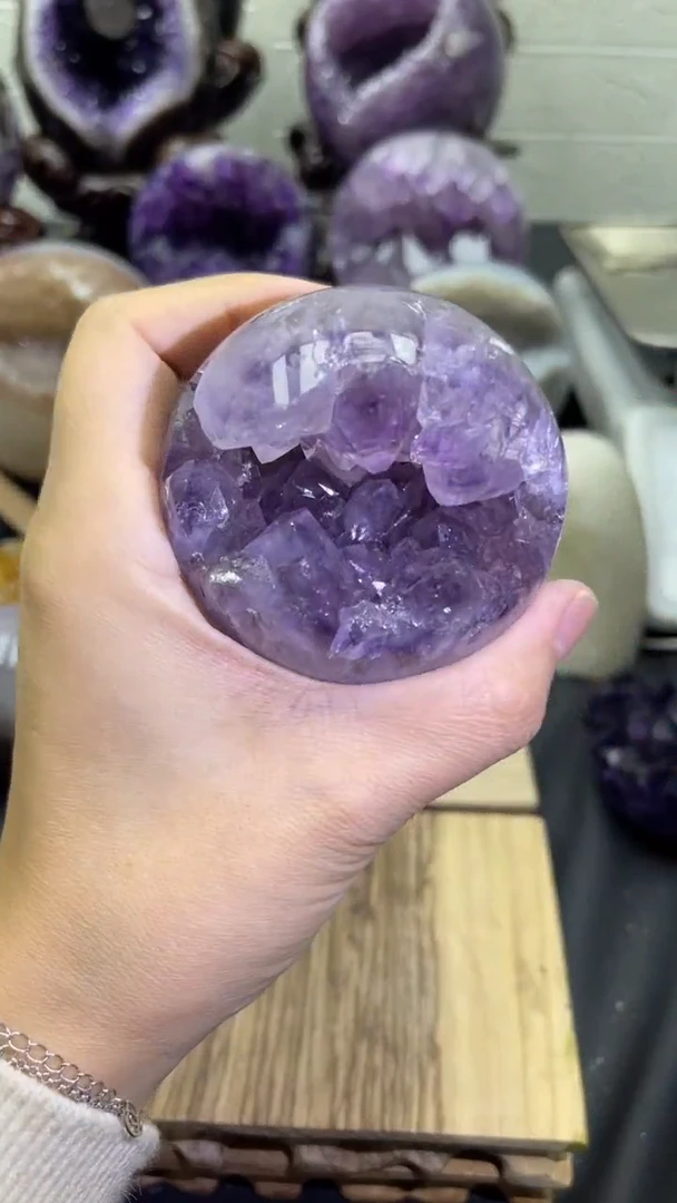 未镶嵌大型摆件（非配饰）紫晶423号开口笑
