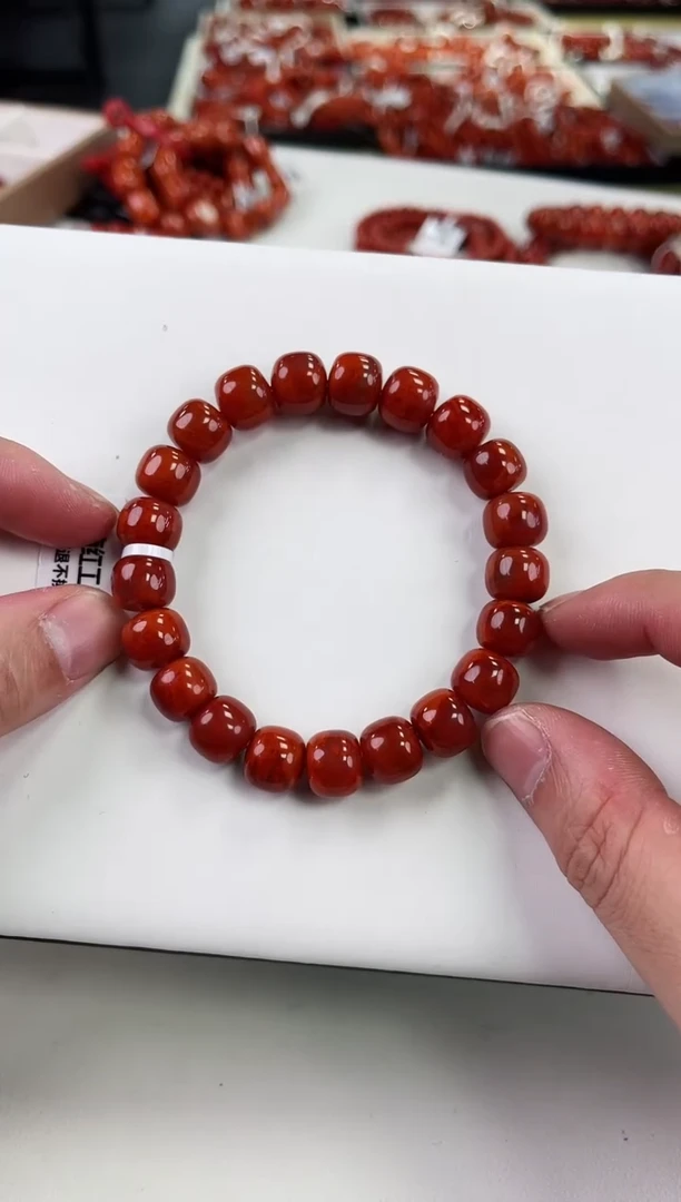 【闪购商品】南红玛瑙瓦西老型手串未镶嵌一个/条
