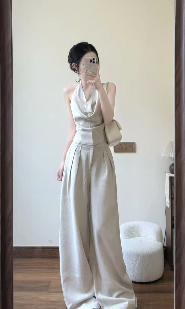 小众家（直播专属3）浮力女装气质外套马甲套装