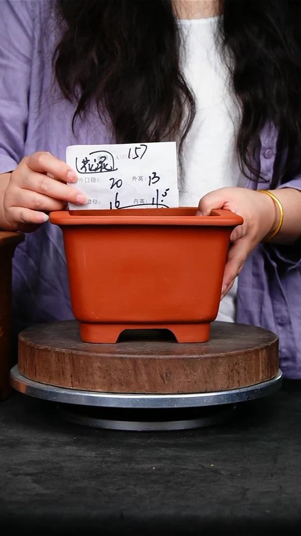 紫砂花盆157花泥紫砂花盆