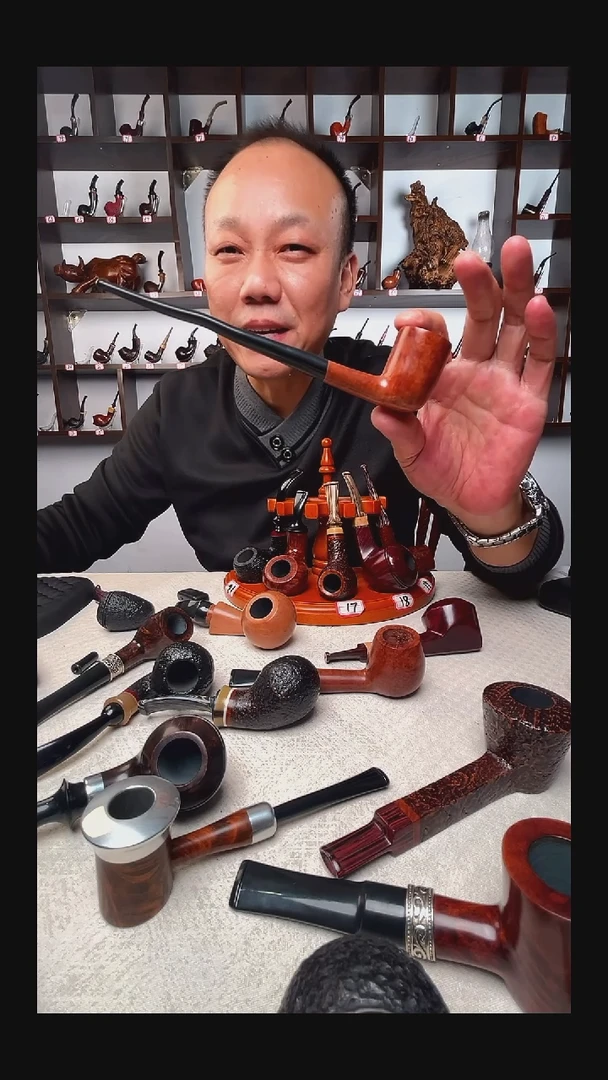 意大利石楠木手工打磨烟斗