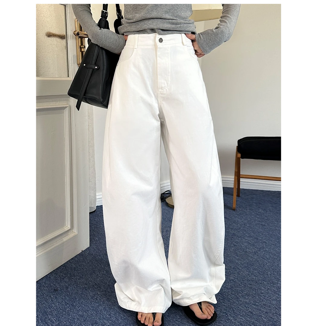 Vswhat「百搭裤王」气质宽松弯刀裤女直筒百搭工装裤时尚休闲裤