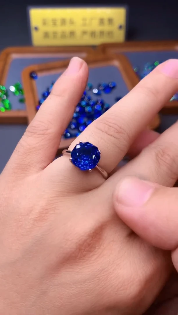托帕石戒指银S925镶嵌00000