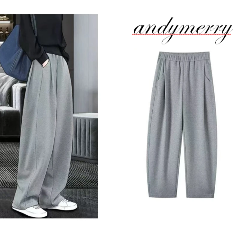 【夏姐家】春季新款纯色百搭休闲时尚镰刀裤宽松休闲裤韩版