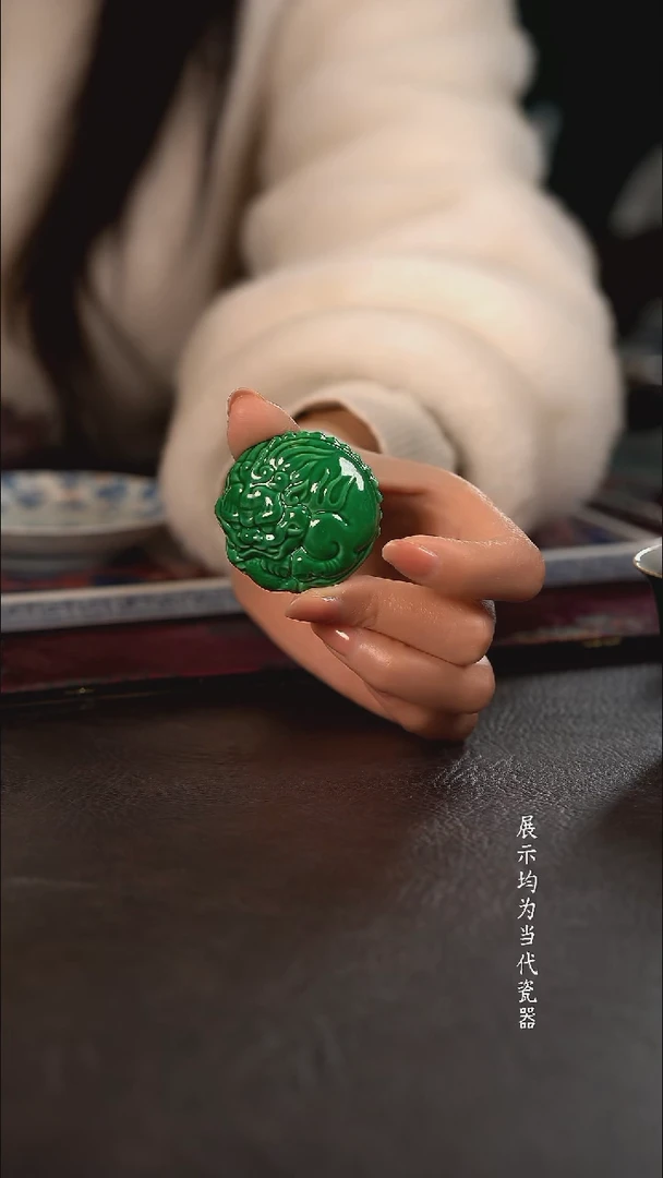 轩泥塘帝青绿貔貅小玉玺