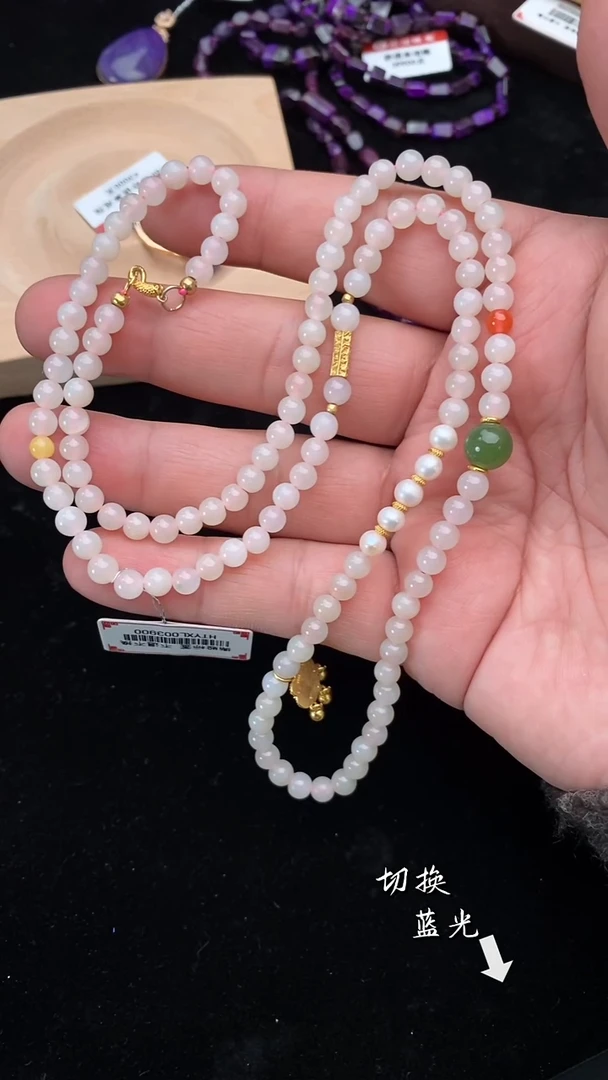 颈饰银S925镶嵌和田玉多样性发一