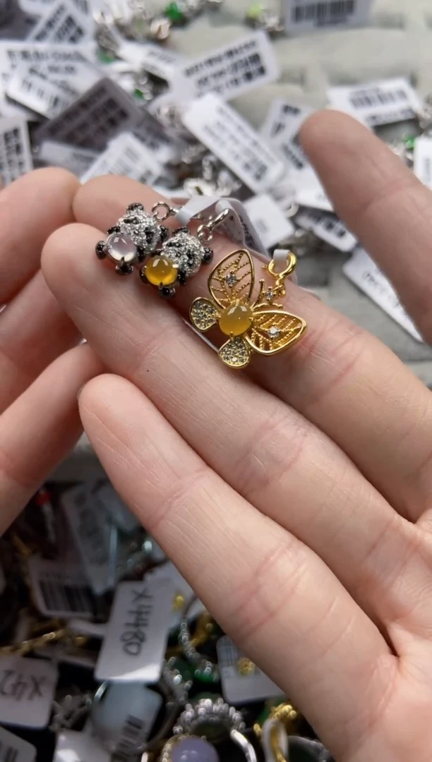 银S925镶嵌戒指翡翠333   5