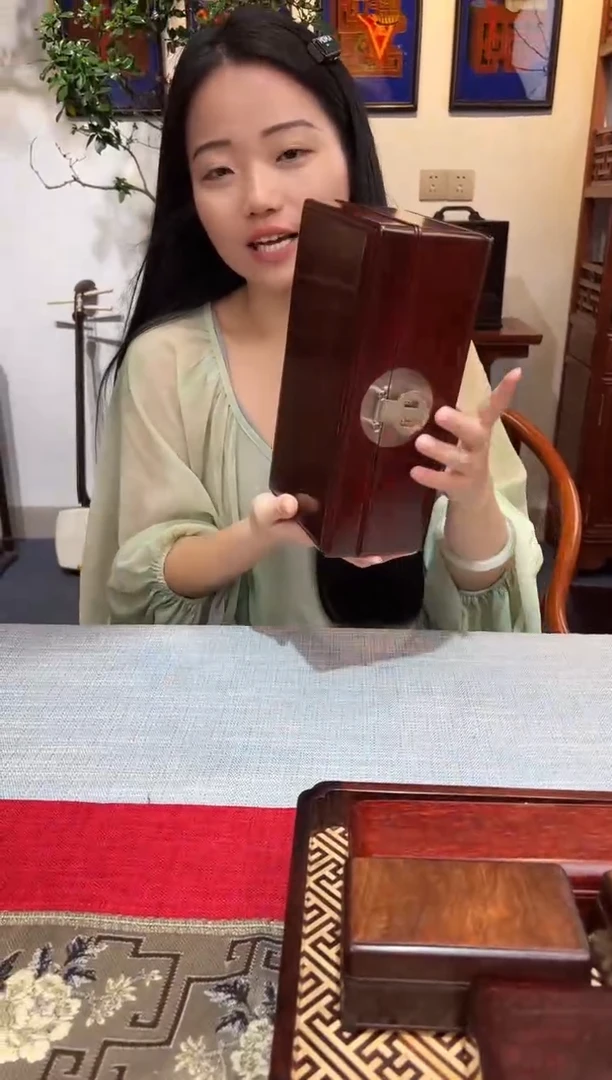 紫檀木类成套家具文玩首饰盒  文盒