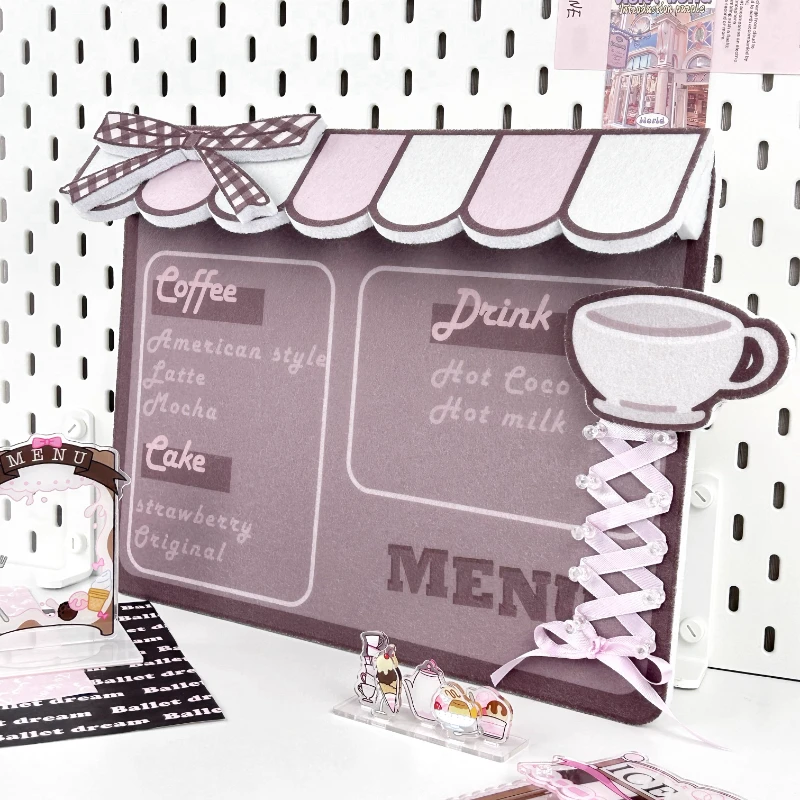 【MoonMong】咖啡店屋檐毛毡板拍摄道具装饰收纳摆件二次元拍立得