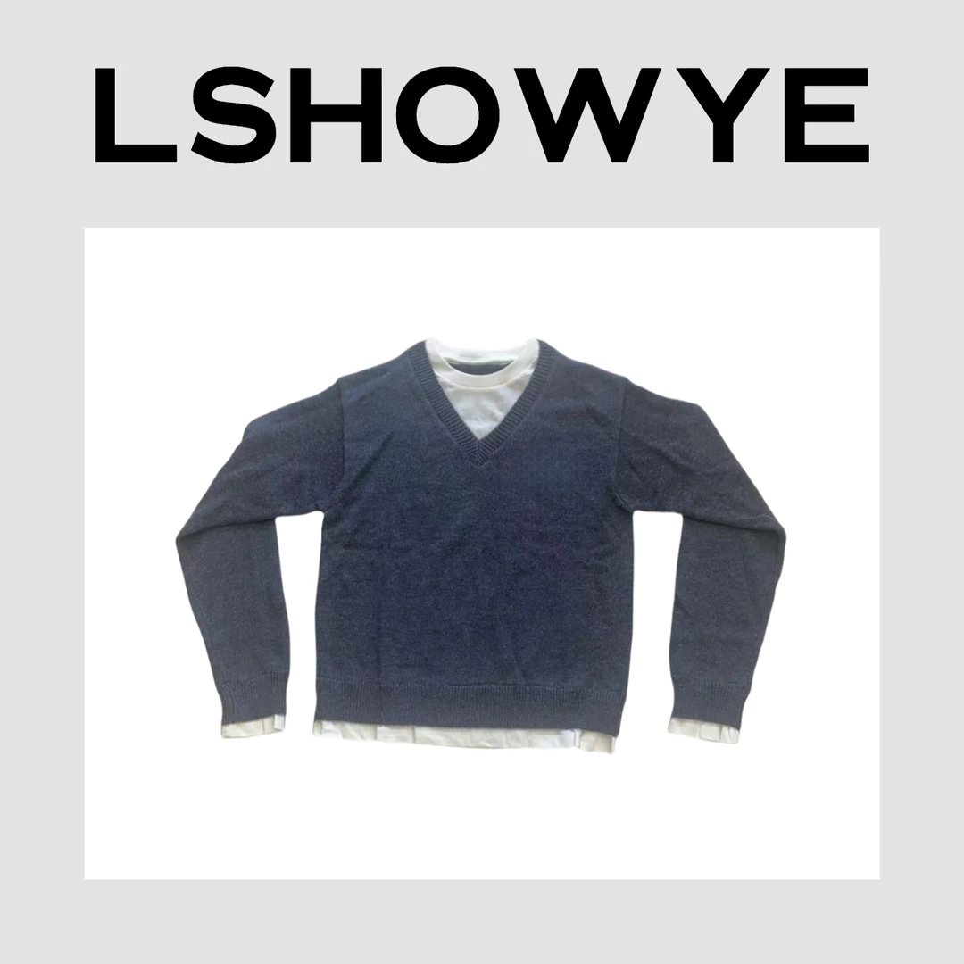 LSHOWYE｜V领假两件长袖毛衣 m5630
