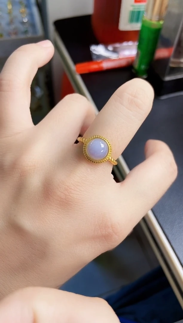 翡翠戒指银S925镶嵌213898