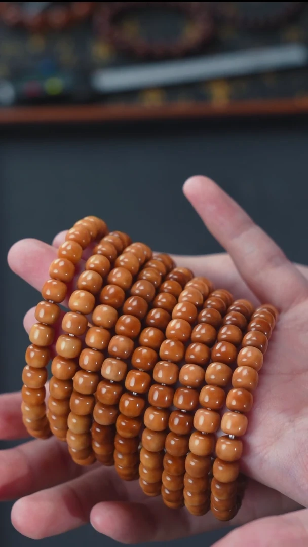 手串紫金鼠玉化龙脊菩提8