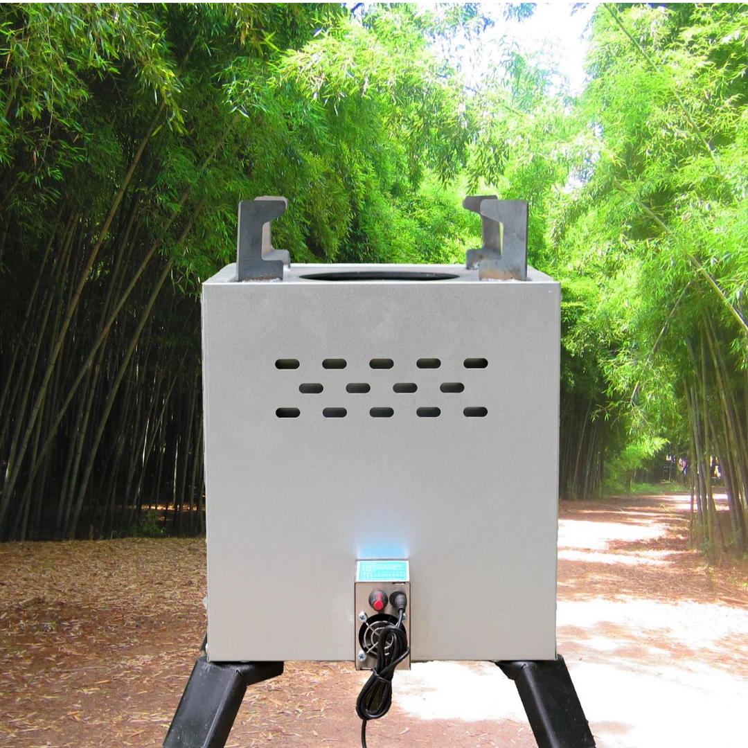 户外多功能方形无烟猛火气化柴火炉适用于露营野炊