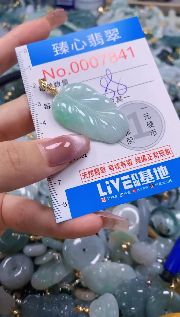 翡翠未镶嵌颈饰含绳0007841