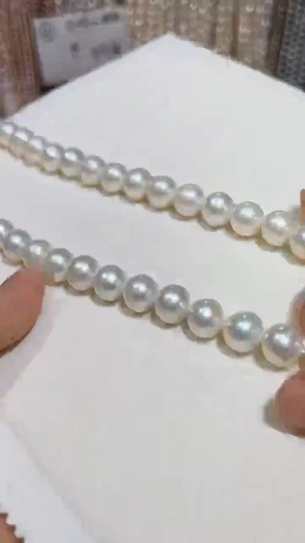 颈饰未镶嵌淡水珍珠7mm左右米形珍珠珠链不含扣