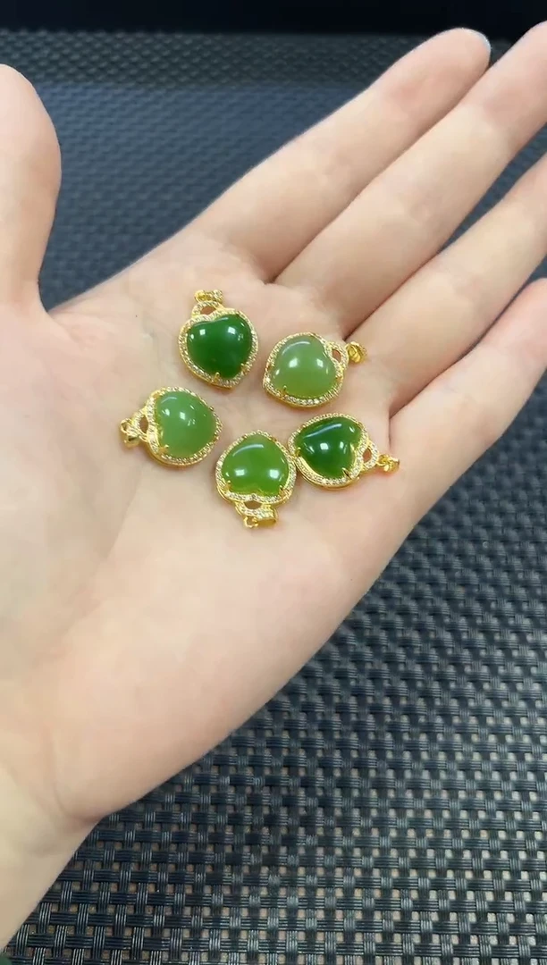 颈饰银S925镶嵌和田玉（多样性发一件）2619